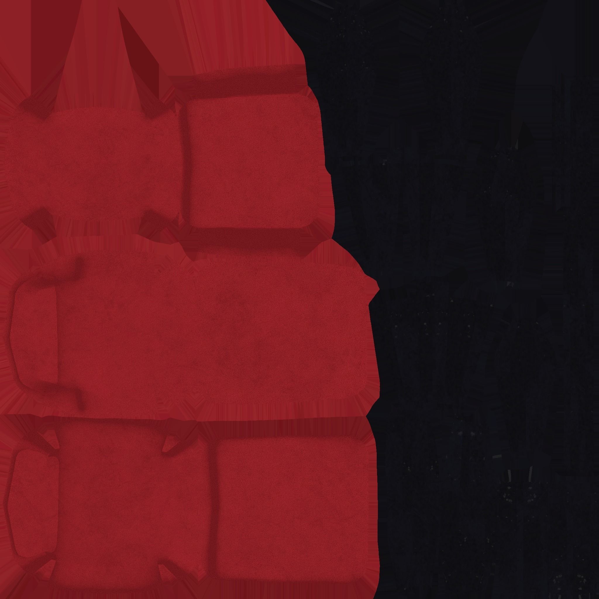 Red Leather Armchair - Furniture Interior Design Low-poly 3D model_11