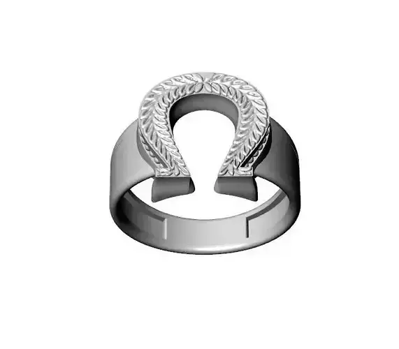 horseshoe printable ready signet ring jewelry