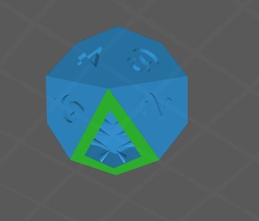 Mimic Dice 10 Faces Free low-poly 3D model Free 3D model_1
