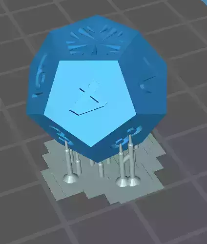 Mimic Dice 12 Faces Free low-poly 3D model