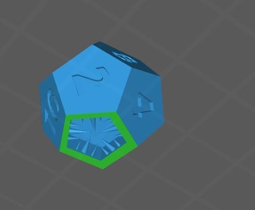 Mimic Dice 12 Faces Free low-poly 3D model Free low-poly 3D model_1