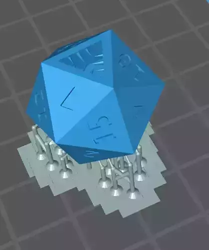 Mimic Dice 20 Faces Free low-poly 3D model