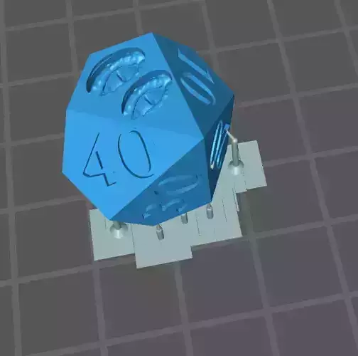 Mimic Dice 100 Faces Free low-poly 3D model