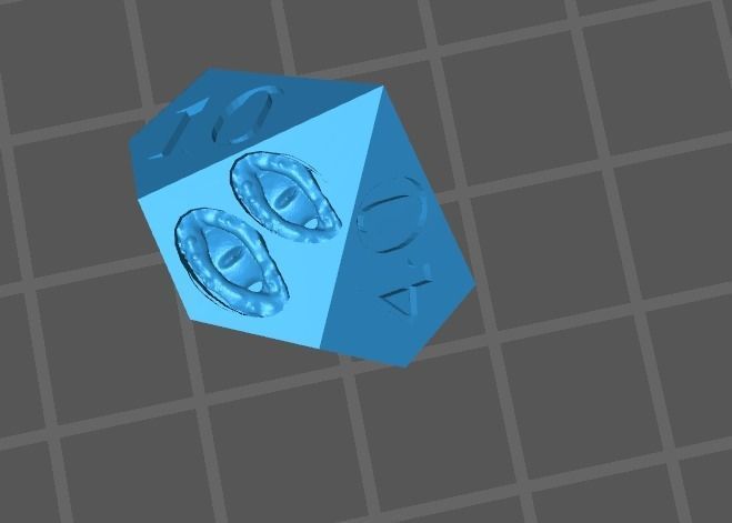 Mimic Dice 100 Faces Free low-poly 3D model Free low-poly 3D model_1