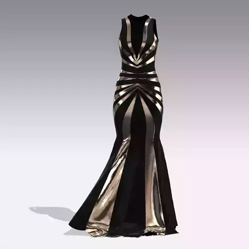 DRESS DRESS gold evening gown