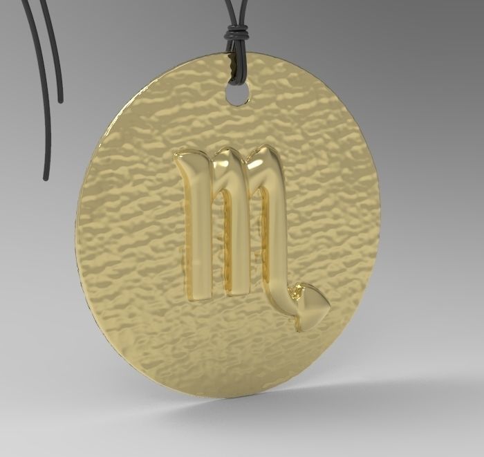 Zodiac Coin Scorpio 3D print model_7