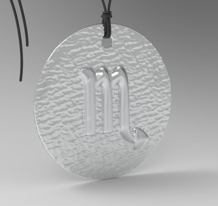 Zodiac Coin Scorpio 3D print model_16