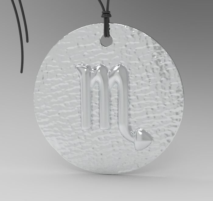 Zodiac Coin Scorpio 3D print model_18