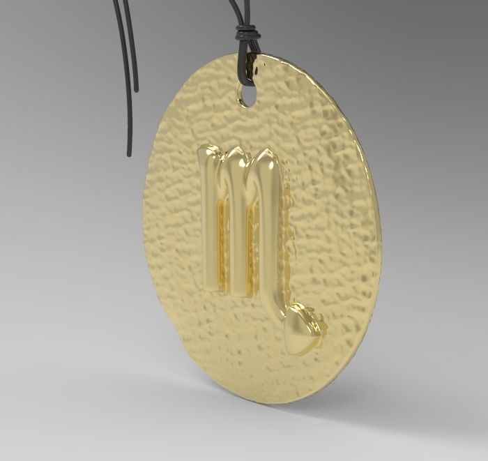 Zodiac Coin Scorpio 3D print model_10