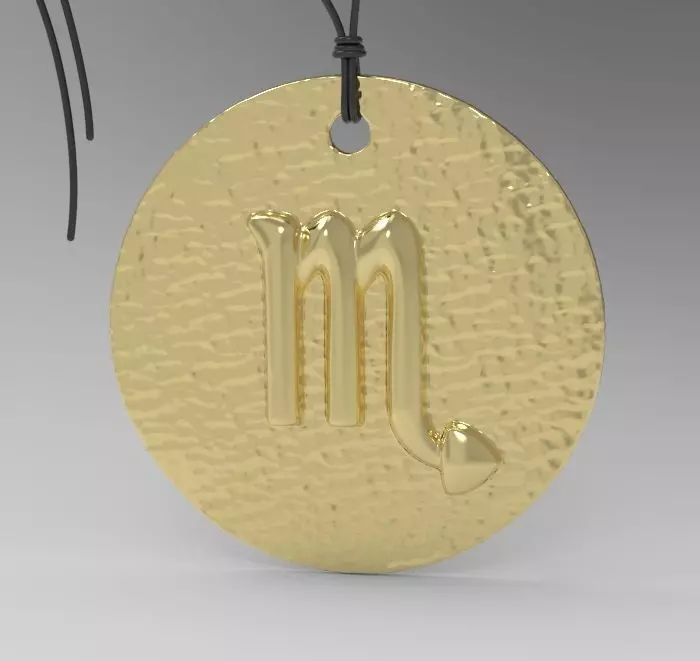 Zodiac Coin Scorpio 3D print model_0