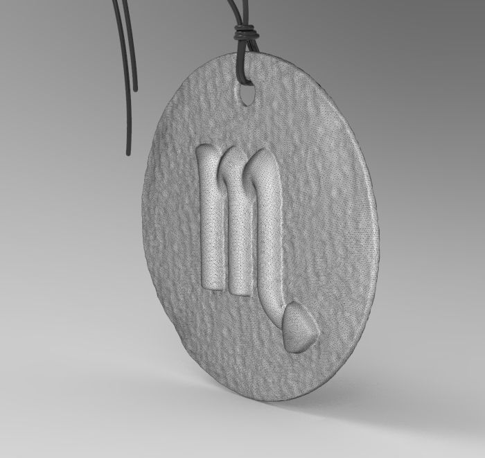 Zodiac Coin Scorpio 3D print model_30