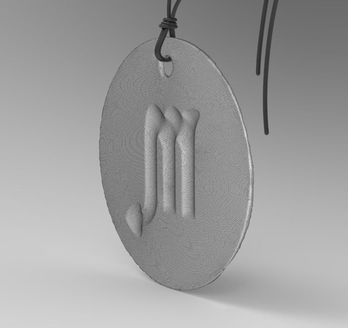 Zodiac Coin Scorpio 3D print model_21