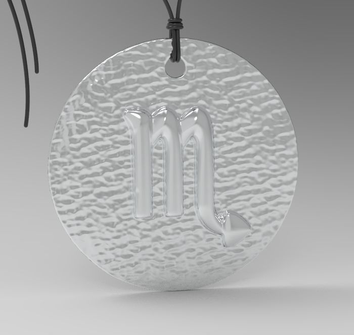 Zodiac Coin Scorpio 3D print model_17