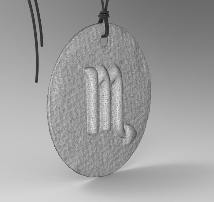 Zodiac Coin Scorpio 3D print model_25