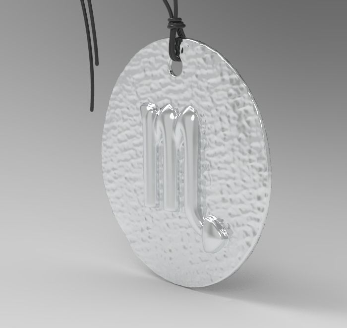 Zodiac Coin Scorpio 3D print model_20