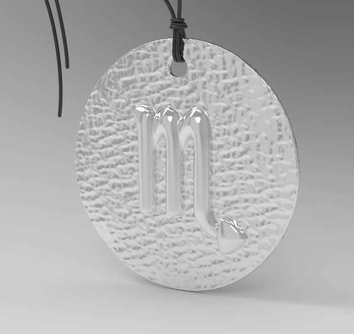Zodiac Coin Scorpio 3D print model_19