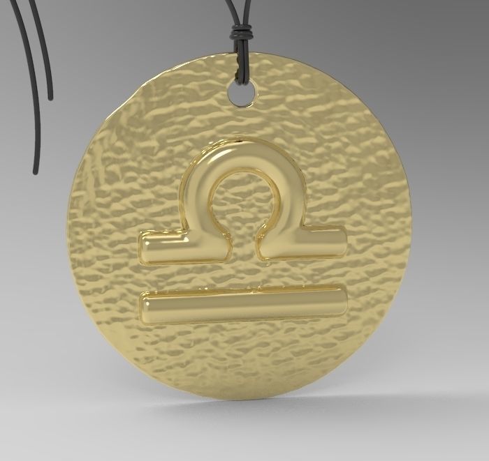 Zodiac Coin Libra 3D print model_8
