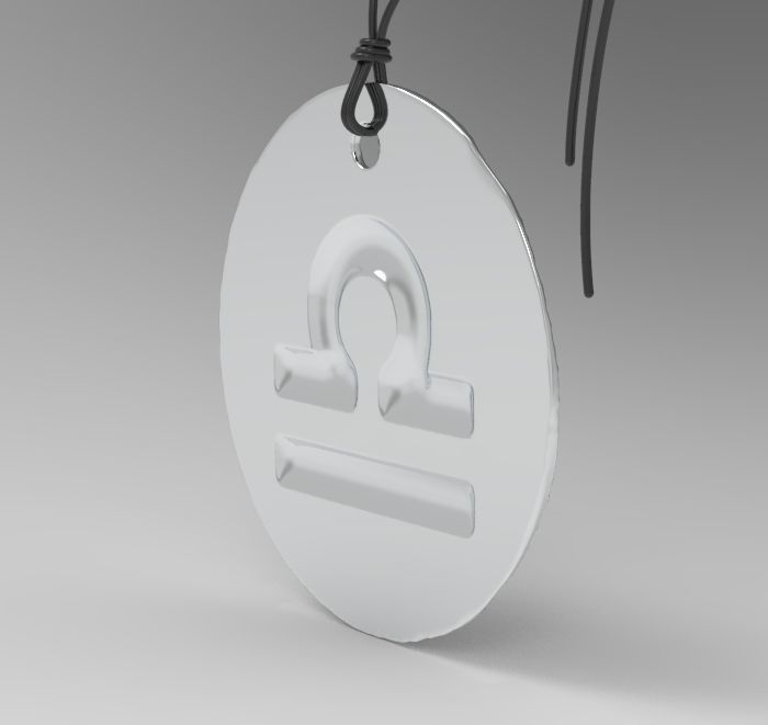 Zodiac Coin Libra 3D print model_11