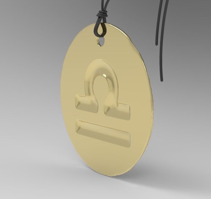 Zodiac Coin Libra 3D print model_2