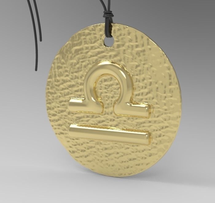Zodiac Coin Libra 3D print model_9