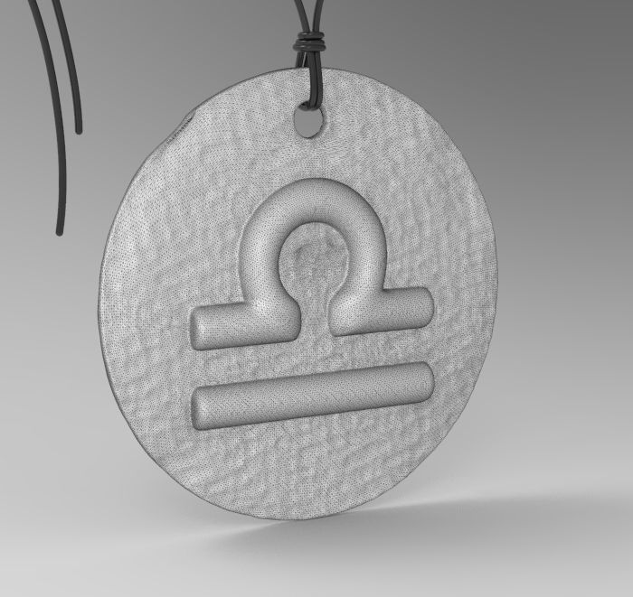 Zodiac Coin Libra 3D print model_26