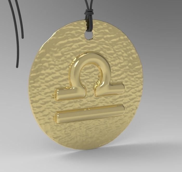 Zodiac Coin Libra 3D print model_7