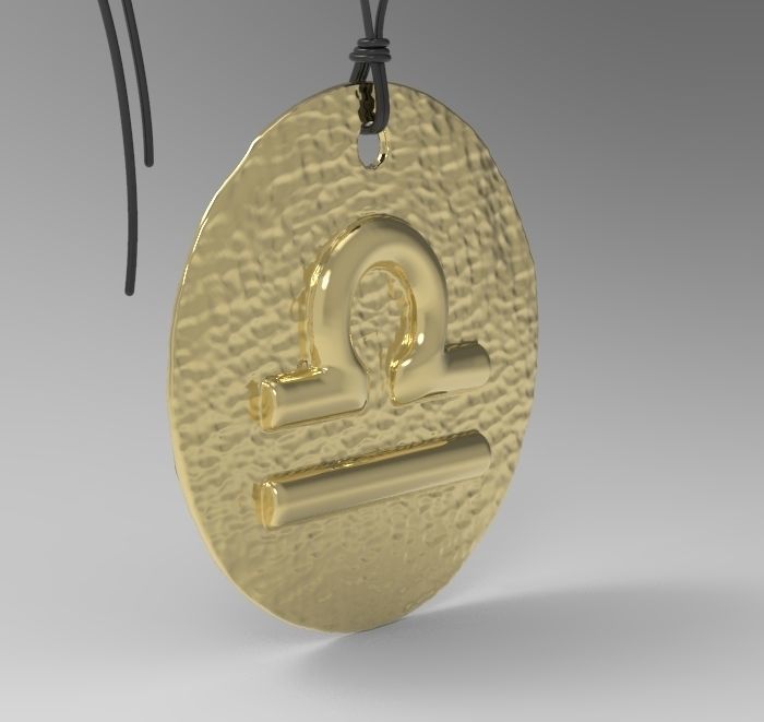 Zodiac Coin Libra 3D print model_6