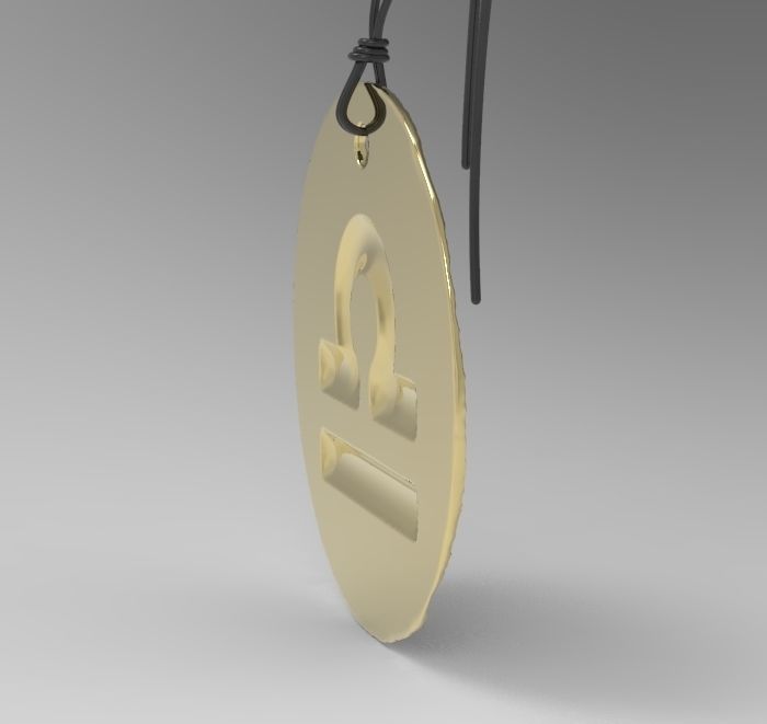 Zodiac Coin Libra 3D print model_3