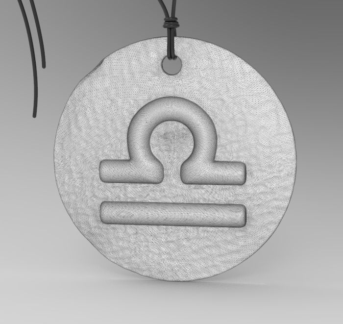 Zodiac Coin Libra 3D print model_28