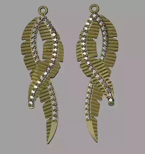 leaf necklace or earring