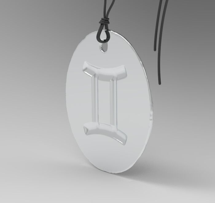 Zodiac Coin Gemini 3D print model_11