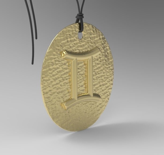 Zodiac Coin Gemini 3D print model_5
