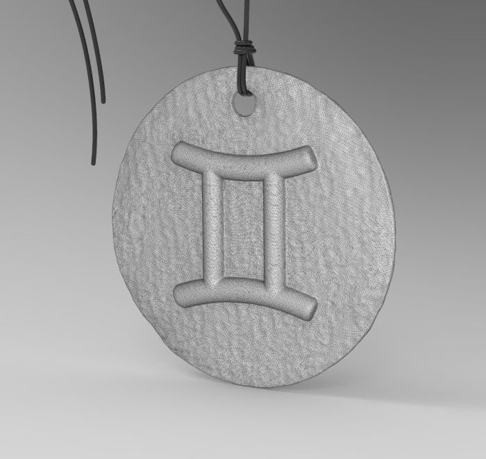 Zodiac Coin Gemini 3D print model_29
