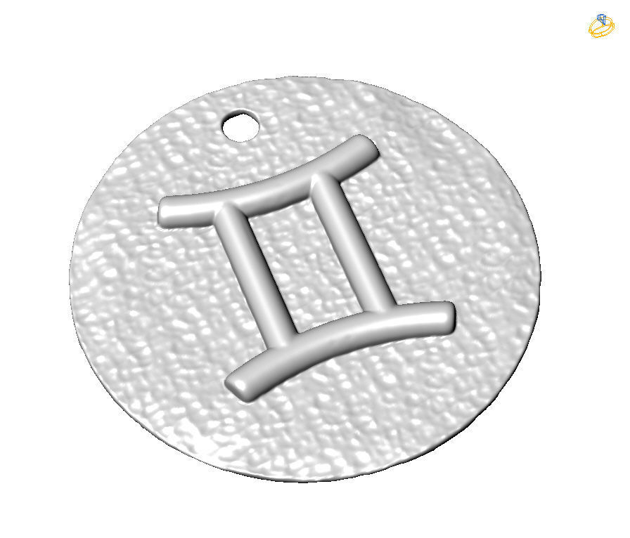 Zodiac Coin Gemini 3D print model_1