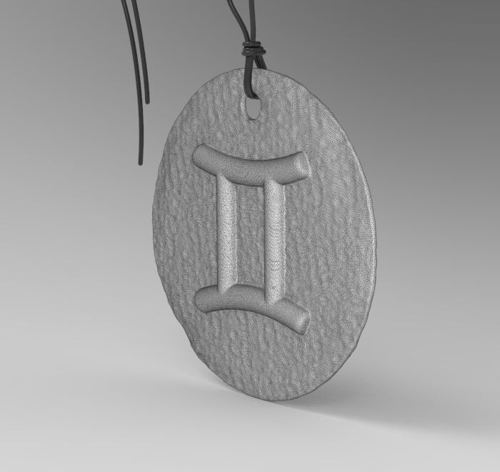Zodiac Coin Gemini 3D print model_30