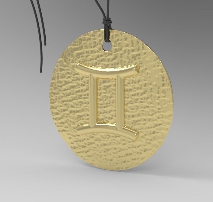 Zodiac Coin Gemini 3D print model_9