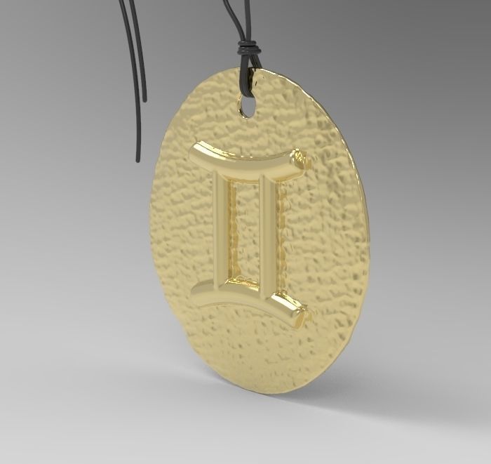 Zodiac Coin Gemini 3D print model_10