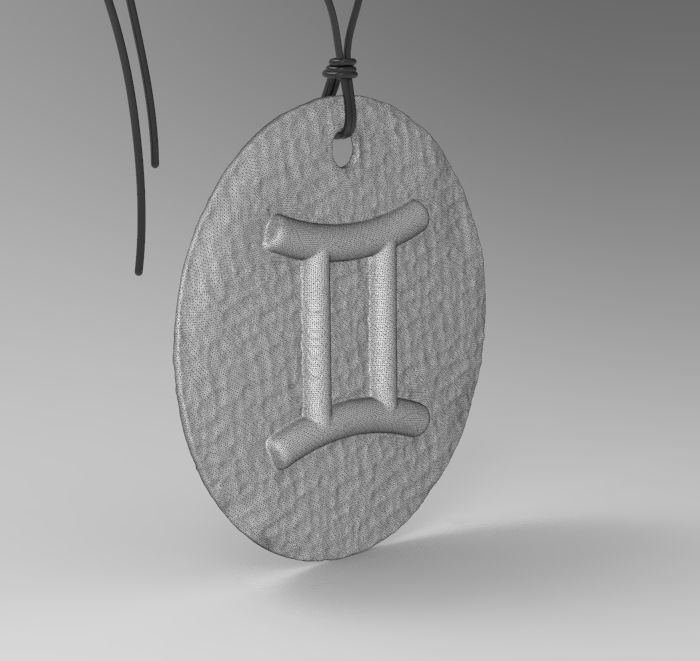 Zodiac Coin Gemini 3D print model_25