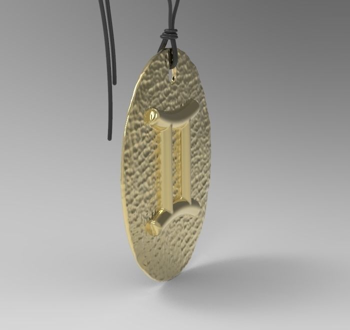Zodiac Coin Gemini 3D print model_4