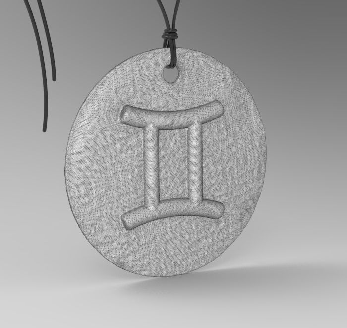 Zodiac Coin Gemini 3D print model_26