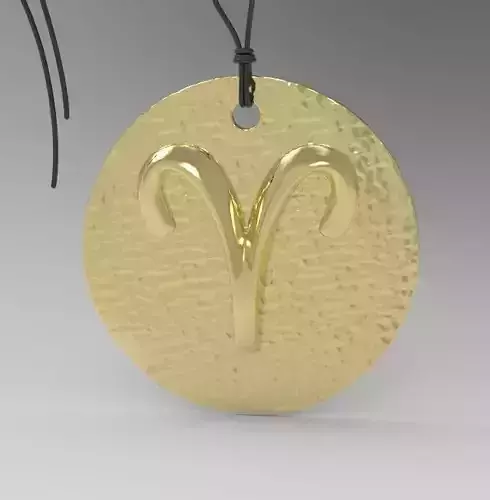 Zodiac Coin Aries 3D print model