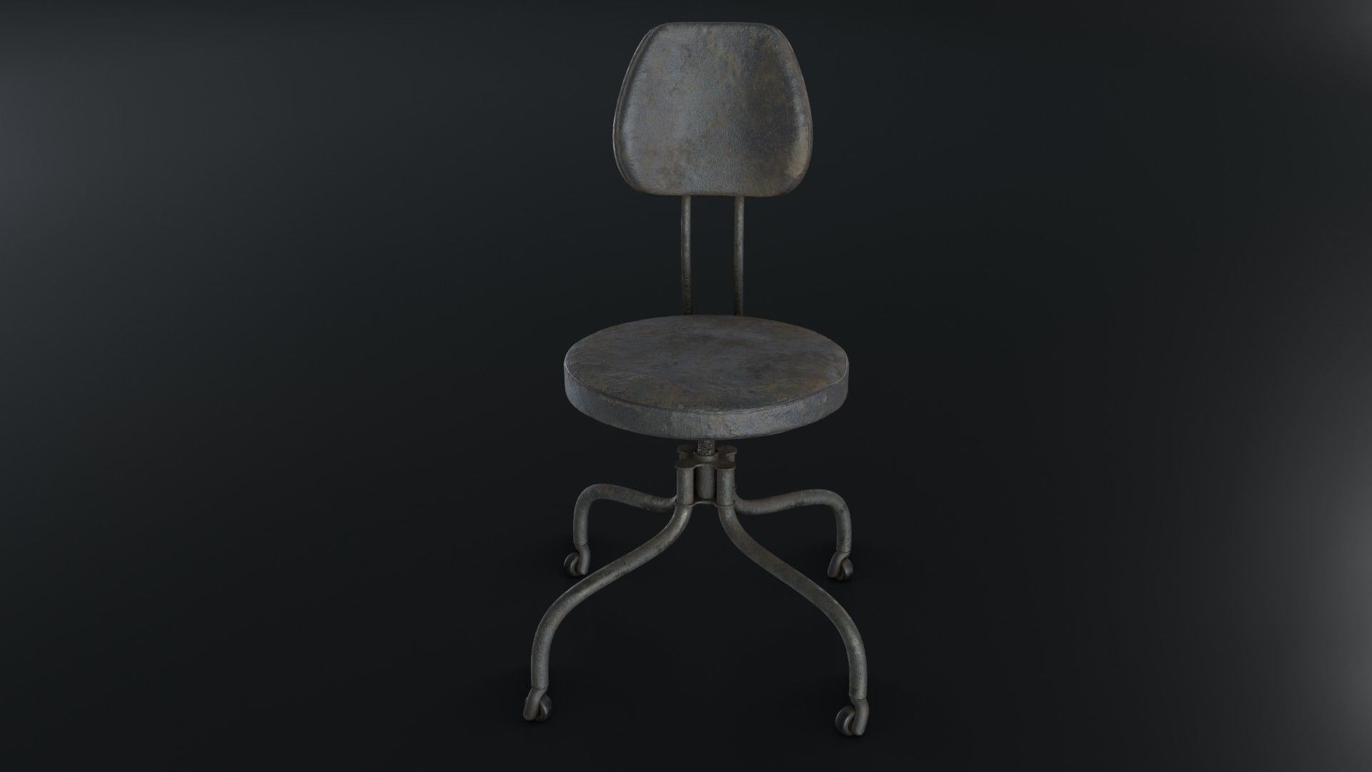 Old Dirty Office Chair 05 Low-poly 3D model_32