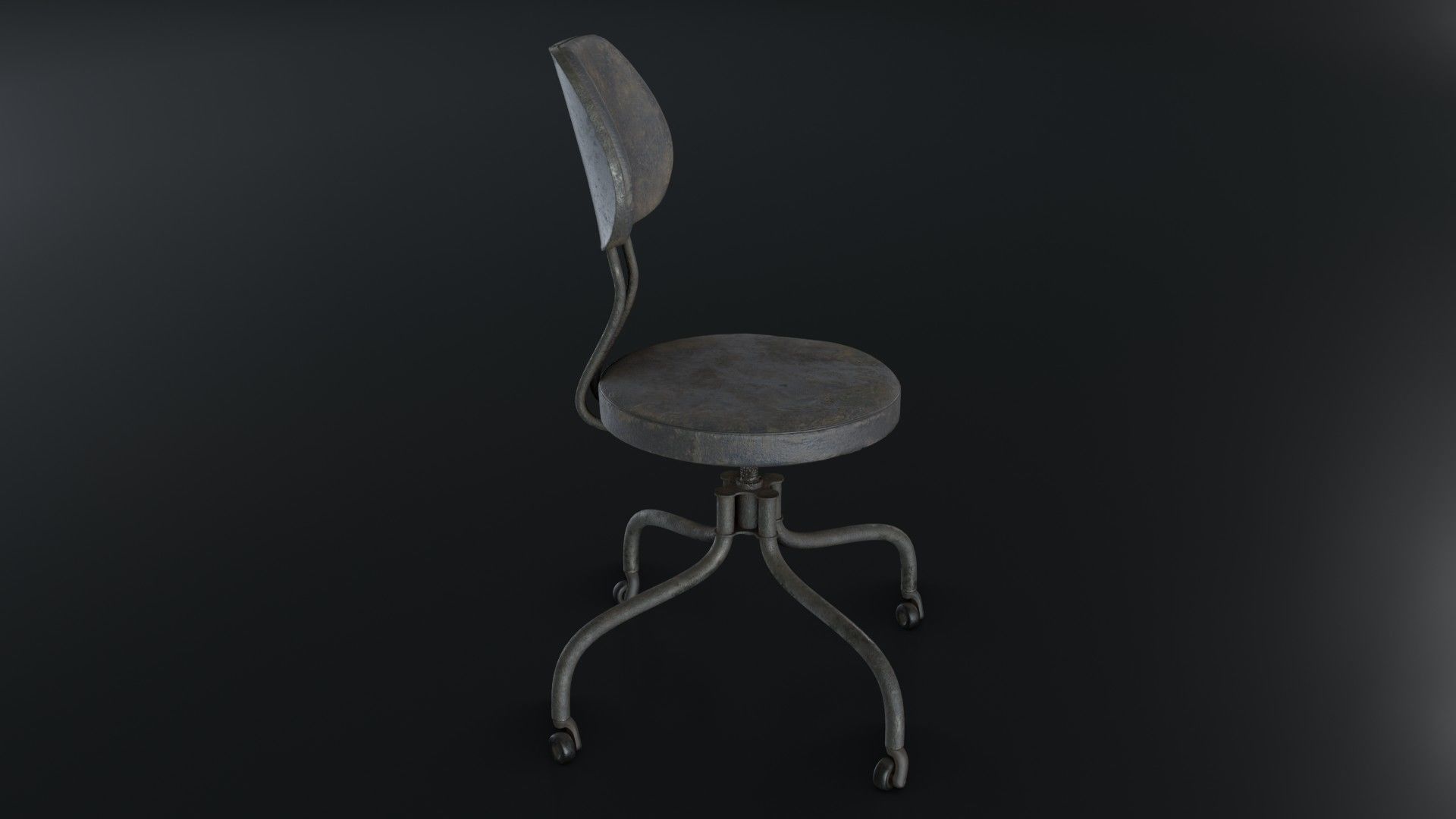 Old Dirty Office Chair 05 Low-poly 3D model_24