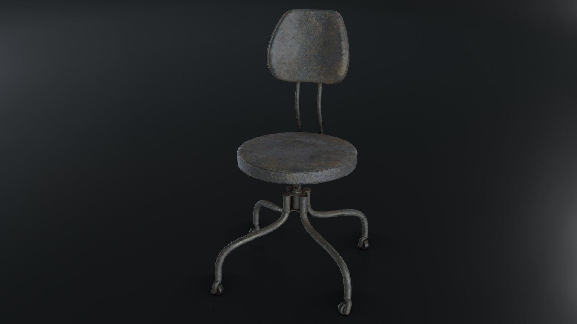 Old Dirty Office Chair 05 Low-poly 3D model_33