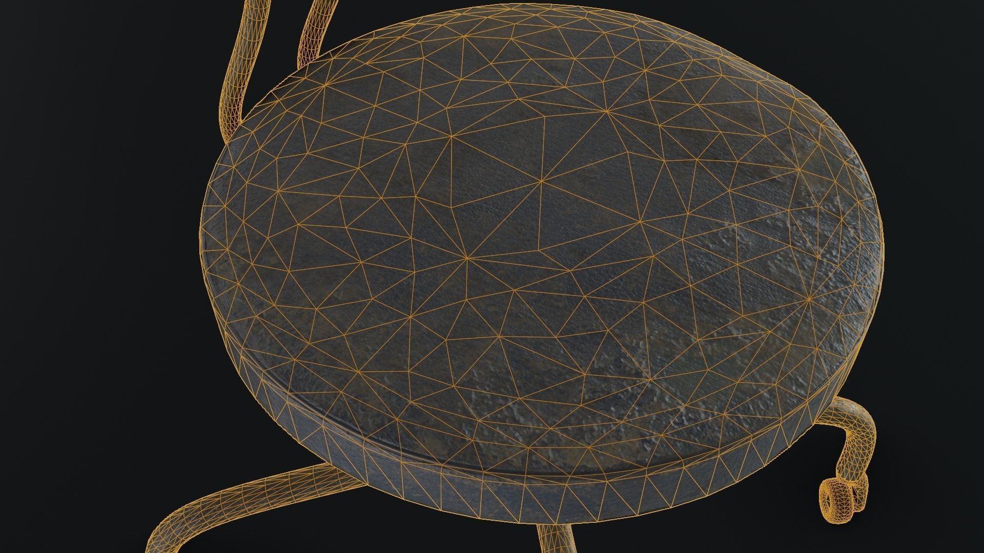 Old Dirty Office Chair 05 Low-poly 3D model_40