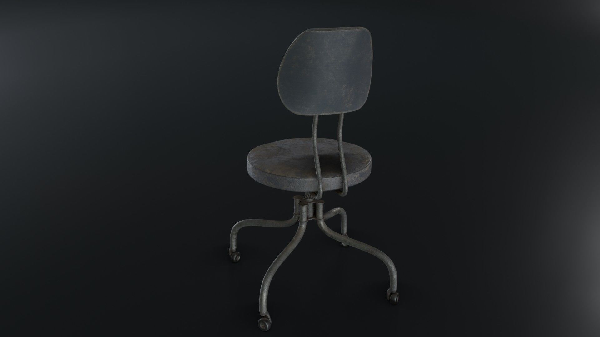 Old Dirty Office Chair 05 Low-poly 3D model_13