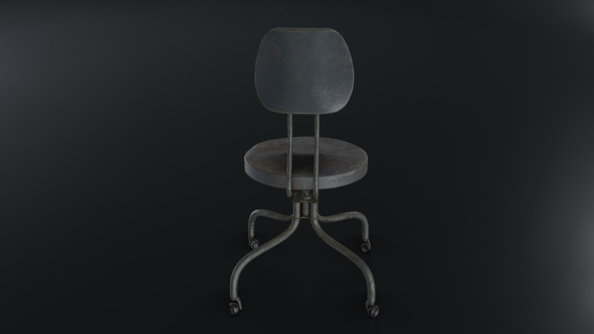Old Dirty Office Chair 05 Low-poly 3D model_15