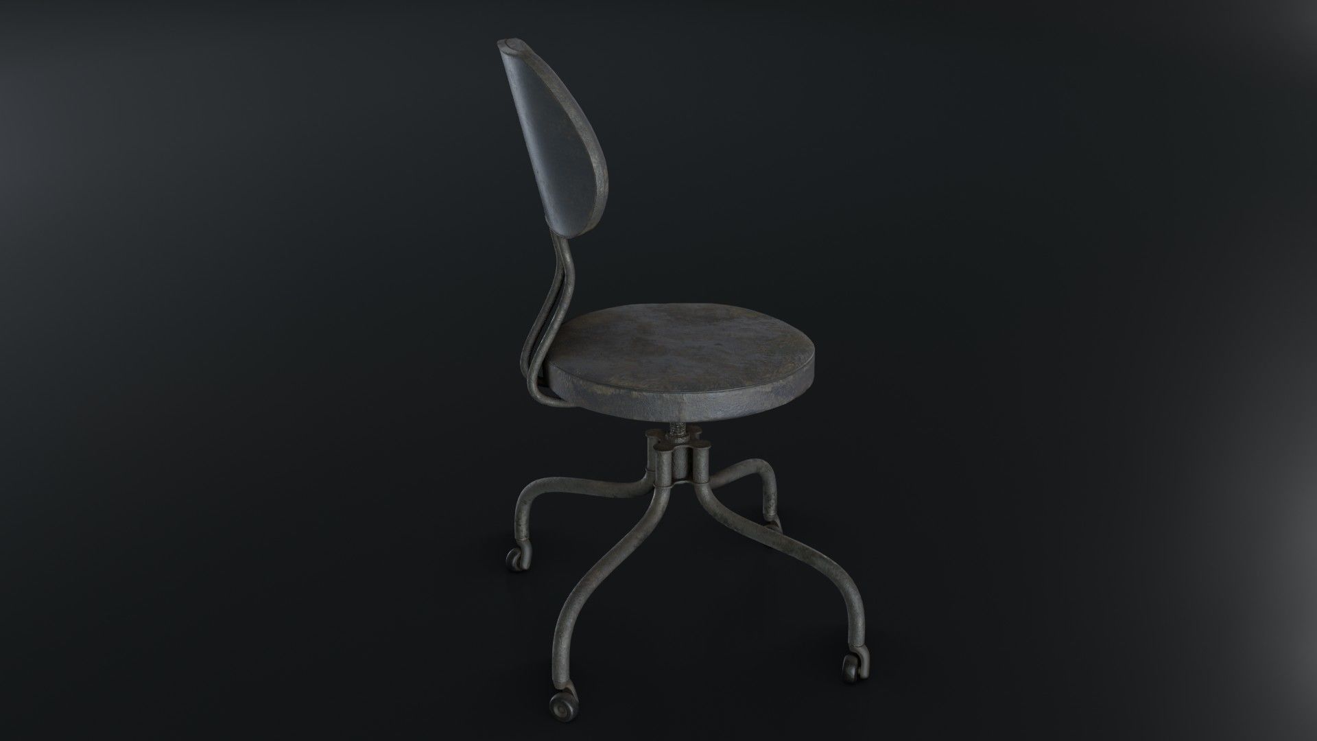 Old Dirty Office Chair 05 Low-poly 3D model_22