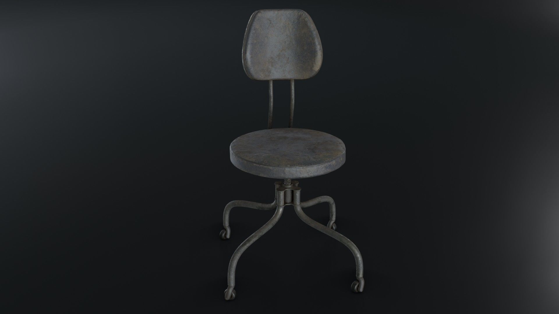 Old Dirty Office Chair 05 Low-poly 3D model_31