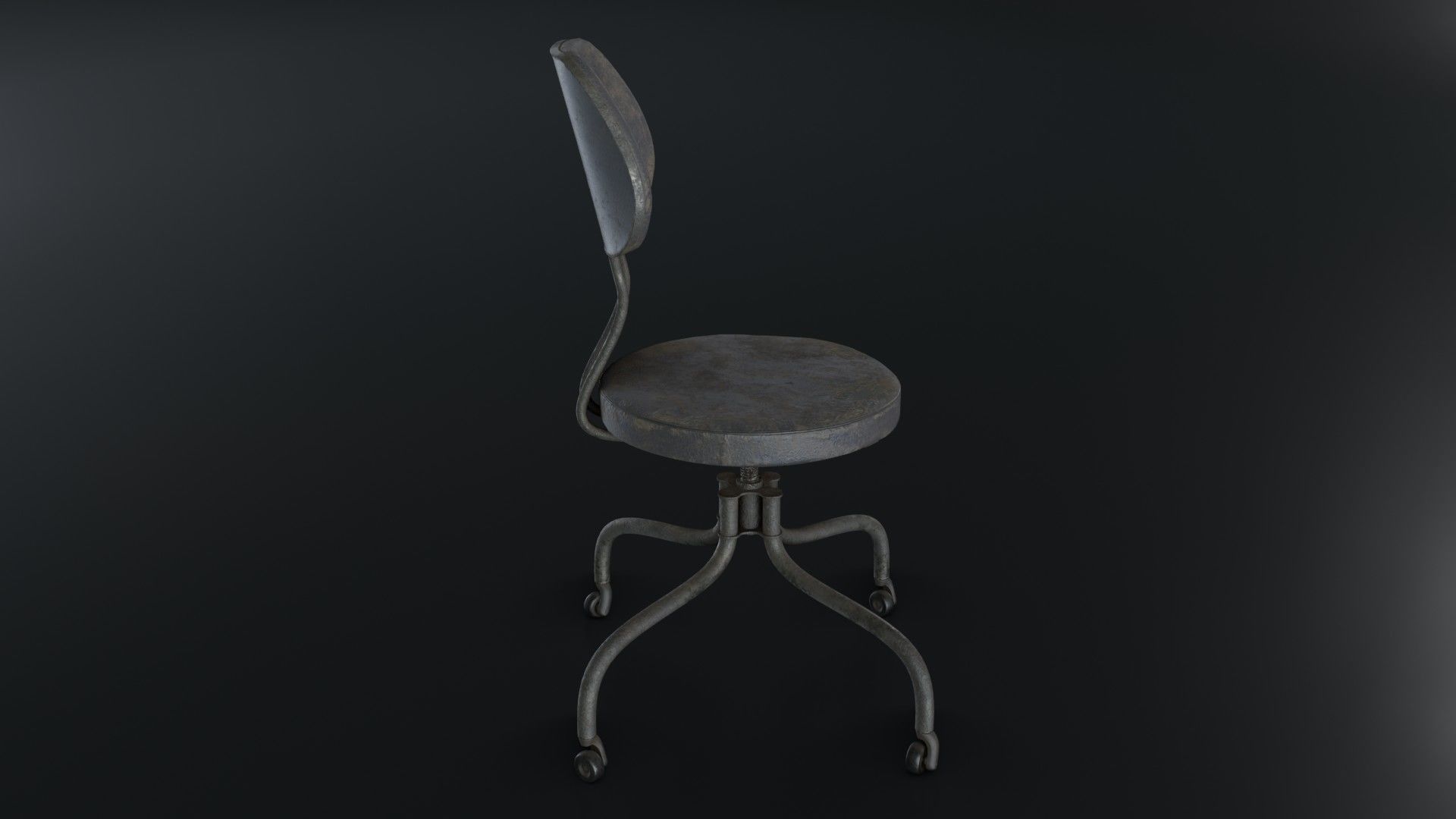 Old Dirty Office Chair 05 Low-poly 3D model_23